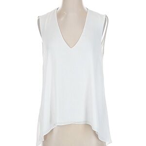 BCBGMaxazria Elegant White Sleeveless Top